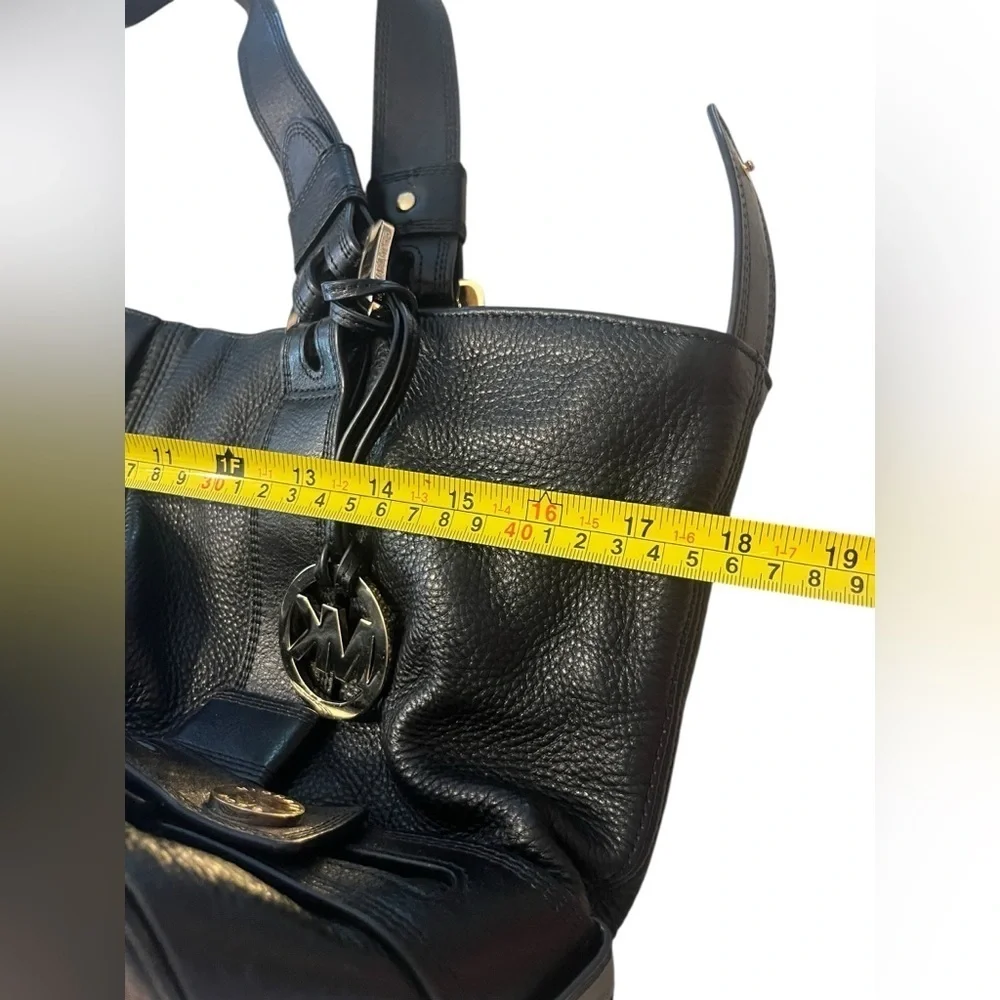 MICHAEL Michael Kors Harness Grab Bag Black Leather Shoulder Bag